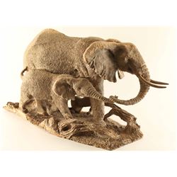 Iron Wood Elephant Carving