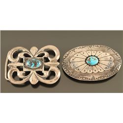 Lot of 2 Navajo Belt Buckles