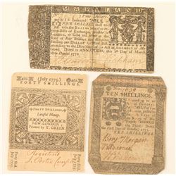 Lot of Colonial Currency