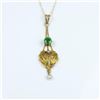 Image 3 : Genuine Antique Victorian Emerald & Pearl
