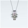 Image 3 : Art Deco Style Pink Sapphire and Diamond