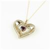 Image 2 : Romantic Triple Heart Shaped Ruby and Diamond