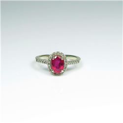Classic Vintage Style Ruby and Diamond Ring