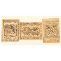 Lot of Colonial Currency