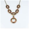 Image 1 : Contemporary Red Garnet Circle Design Necklace