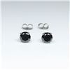 Image 3 : Black Diamond Stud Earrings