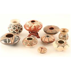 Lot of (9) Miniature Casa Grande Pots