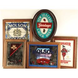 Lot of (5) Beer Mirrors