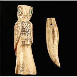 Lot of (2) Bone Items
