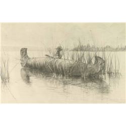 Sketch of Curtes' "The Rush Gatherer-Kuteni"