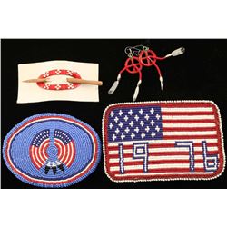 Lot of 2 Lakota Beaded Buckles