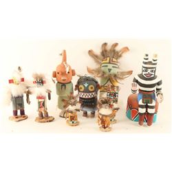 Lot of (9) Miniature Kachinas
