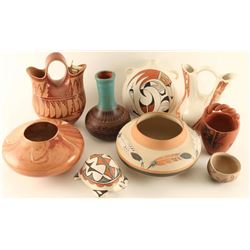 Lot of (9) Indian Pots
