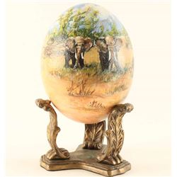 Handpainted Ostrich Egg
