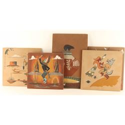 Lot of (5) Sand Paintings