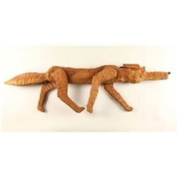 Carved Wooden Coyote