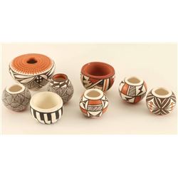 Lot of (8) Tiny Acoma Pots
