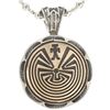 Image 1 : Navajo Gold Silver Man In The Maze Pendant