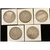 Image 2 : Lot of 5 Morgan Silver Dollars