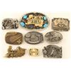 Image 1 : Lot of (9) Railroad Related Belt Buckles