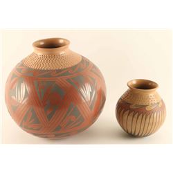 Lot of (2) Casa Grande Polychrome Pots