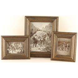 Lot of (3) Frederick Remmington Pictures