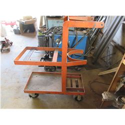 ORANGE ROLLING CART
