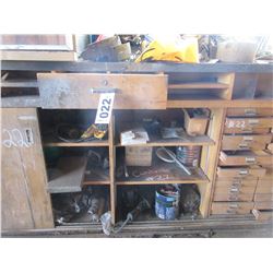 CONTENTS IN BROWN COUNTER (COUNTER DOES NOT SELL)