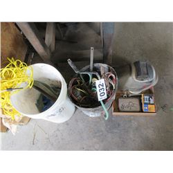 WELDING HELMET, BUNGEE CORDS, WINCH GUIDE & MISC