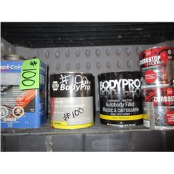 BODY FILLER, TRUCK BED COATING (IN GREY CABINET)
