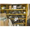 Image 1 : YELLOW BOLT BIN C/W MISC, FLUORESCENT TUBES, FUEL PUMPS, FILTERS, PULLEYS (UNDER STAIRS)