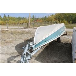 14.5' LUND BOAT (DAMAGED; TRAILER NEEDS TIRE & RIM) (AS IS)