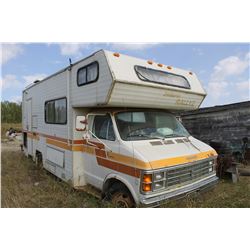 1979 DODGE JAMBOREE 23 RALLY MOTORHOME (WAS RUNNING WHEN PARKED - AS IS)