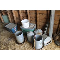 FEEDERS, TOTES, SHOVEL, FORK, SCRAPER