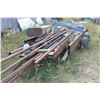 Image 2 : APPROX. 20' TRAILER C/W LARGE QUANTITY OF GOOD STEEL (2 TIRES ARE FLAT)
