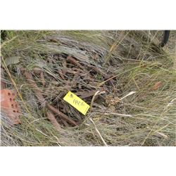 PILE OF RAILROAD SPIKES, ETC