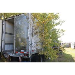 48' TANDEM AXLE VAN C/W MEAT CUTTING EQUIPMENT & STEEL STEPS