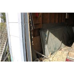 GLASS & CONTENTS IN GARAGE (NOT INCLUDING CAR OR PAGE WIRE)