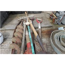 HAND TOOLS, RAKES, SHOVELS, CANT HOOK