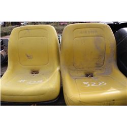 2 JOHN DEERE YELLOW SEATS