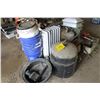 Image 1 : VENT TRAILER CORES, PROPANE TANK, HEATERS, PAILS