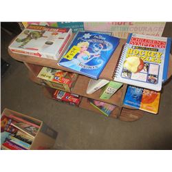 SHELVING UNIT C/W BOOKS & GAMES FOR KIDS