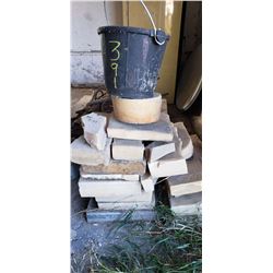 BEE'S WAX BLOCKS, STEEL, BLACK PAIL