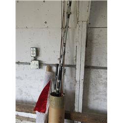 FISHING RODS & RED FELT