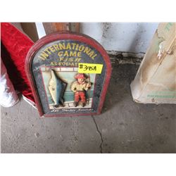 "INTERNATIONAL GAME FISH ASSOCIATION" DECORATIVE SIGN