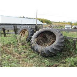 2 TRACTOR TIRES & RIMS