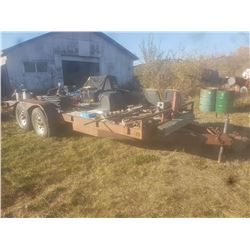TANDEM AXLE CAR TRAILER C/W CHAMPION 9500 WINCH