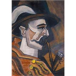 Scheiber Hugó (1873-1950) - Pipázó férf