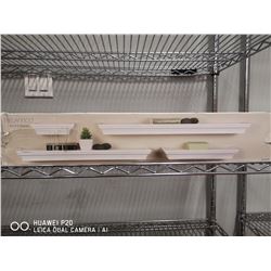 MELANNCO SET OF 4 FLOATING WHITE SHELVES