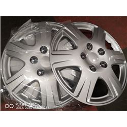 LOT OF 4 STANDARD SIZE 5 BOLT PLASTIC HUB CAPS